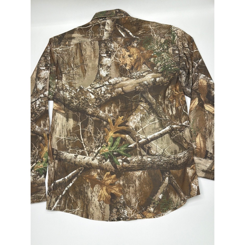 Von Dutch Mens Large Real Tree Camo Long Sleeve‎ Button Down Shirt Woodland - Picture 8 of 9